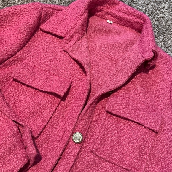 Pink Textured Jacket - Picture 2 of 4